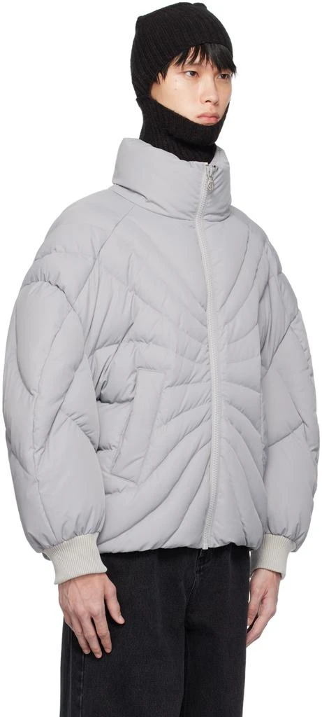 Chen Peng Gray Grand Rose Down Jacket 2