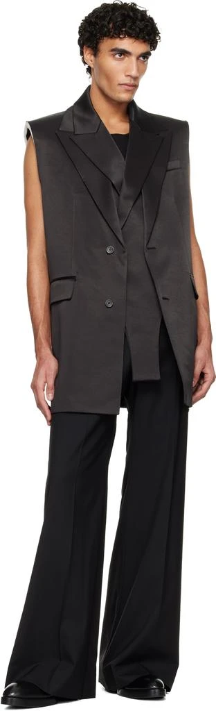 Jean Paul Gaultier Black Double Layer Body Detail Vest 4