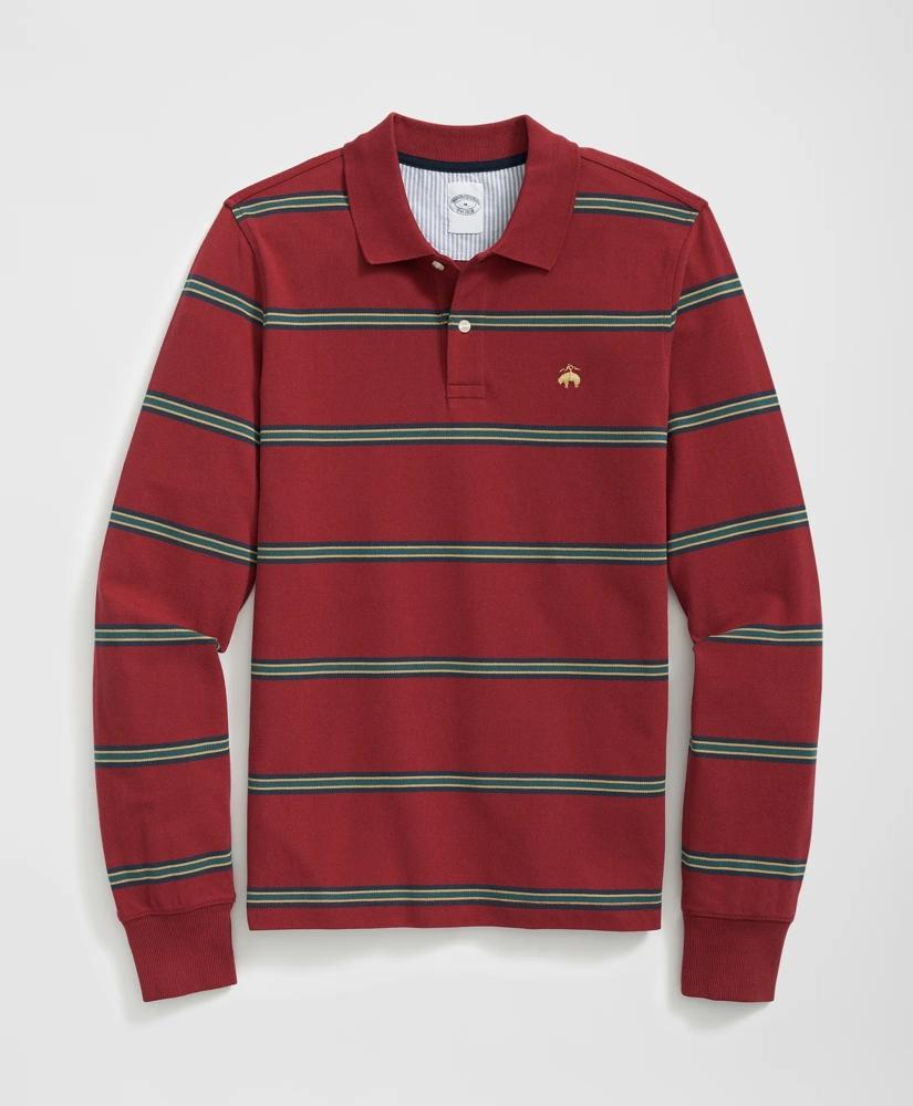 Brooks Brothers Golden Fleece® Multi Striped Long Sleeve Polo in Supima® Cotton