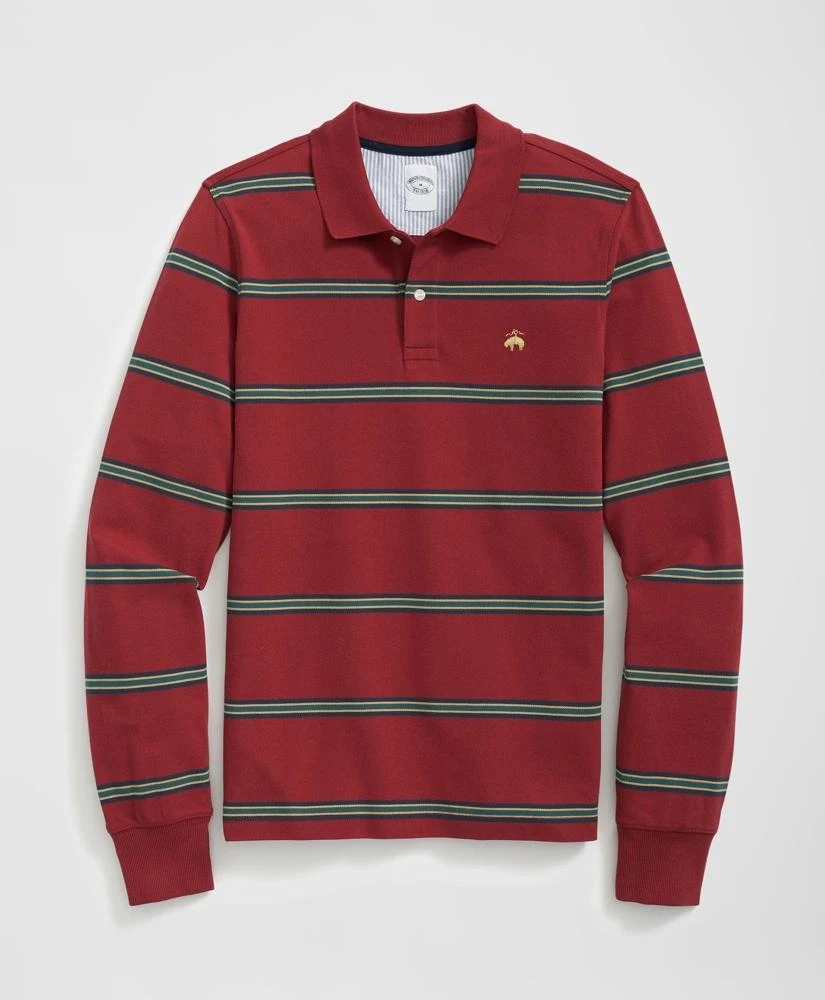 Brooks Brothers Golden Fleece® Multi Striped Long Sleeve Polo in Supima® Cotton 1