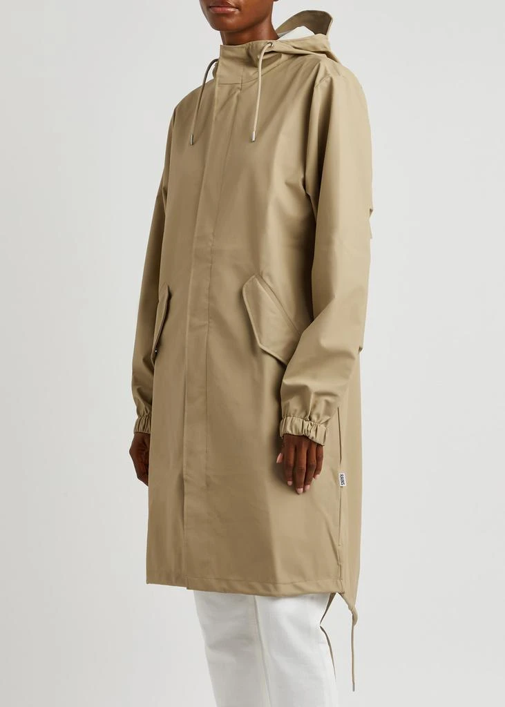 RAINS Fishtail hooded rubberised parka 2