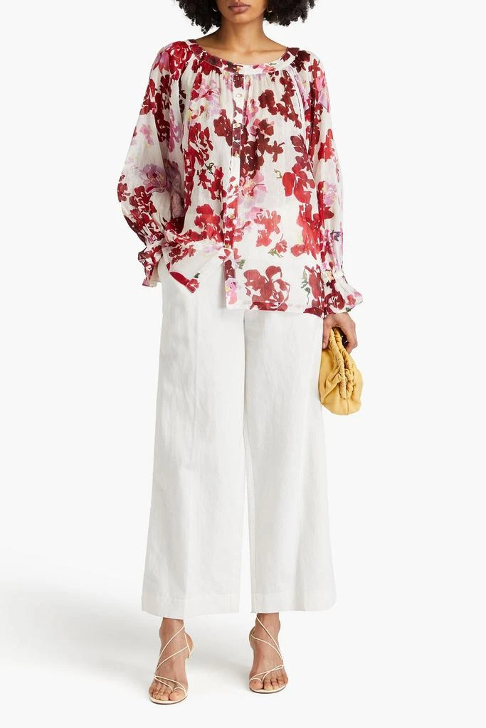 Aje Le Corsaire floral-print linen and silk-blend shirt 2