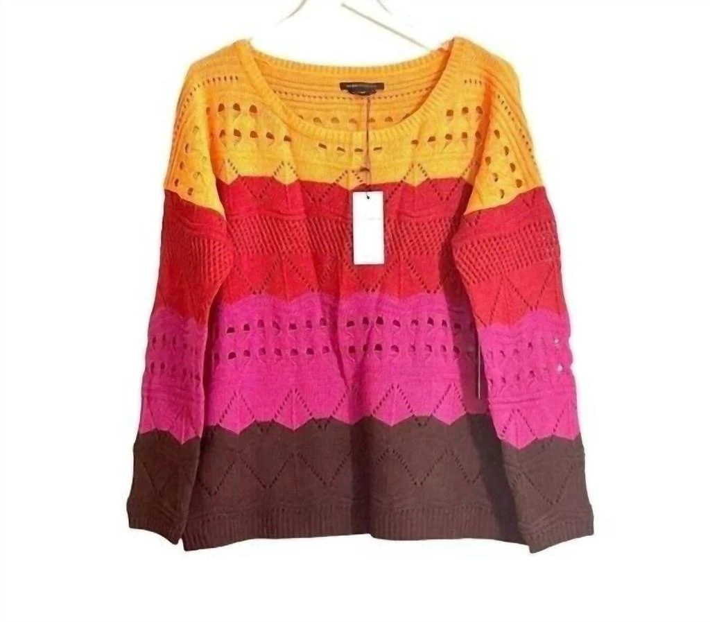 BCBG Bcbgmaxazria - Women's Striped Oversized knit Sweater 1