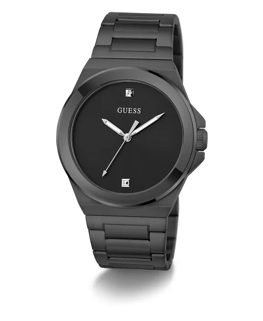 GUESS Men's Analog Black Stainless Steel Watch 44mm 5