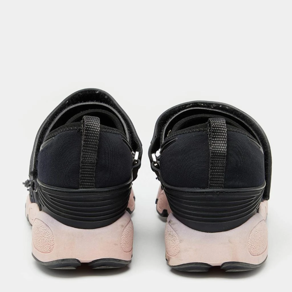 Dior Dior Black Neoprene And Mesh Fusion Embellished Velcro Strap Sneakers Size 36 5