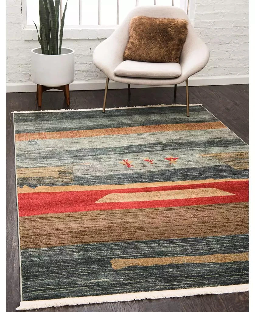 Bayshore Home Ojas Oja3 Light Blue 8' x 10' Area Rug 2