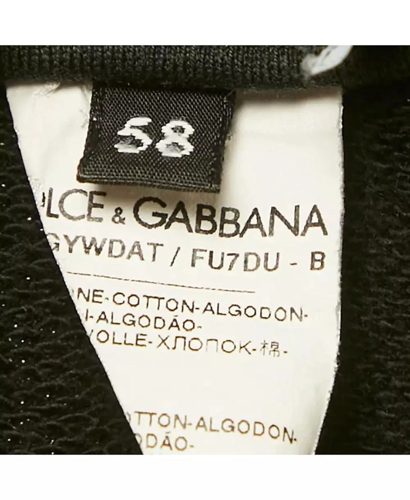 Pre-Owned Dolce & Gabbana Men's Black Cotton Logo Plaque Joggers 6