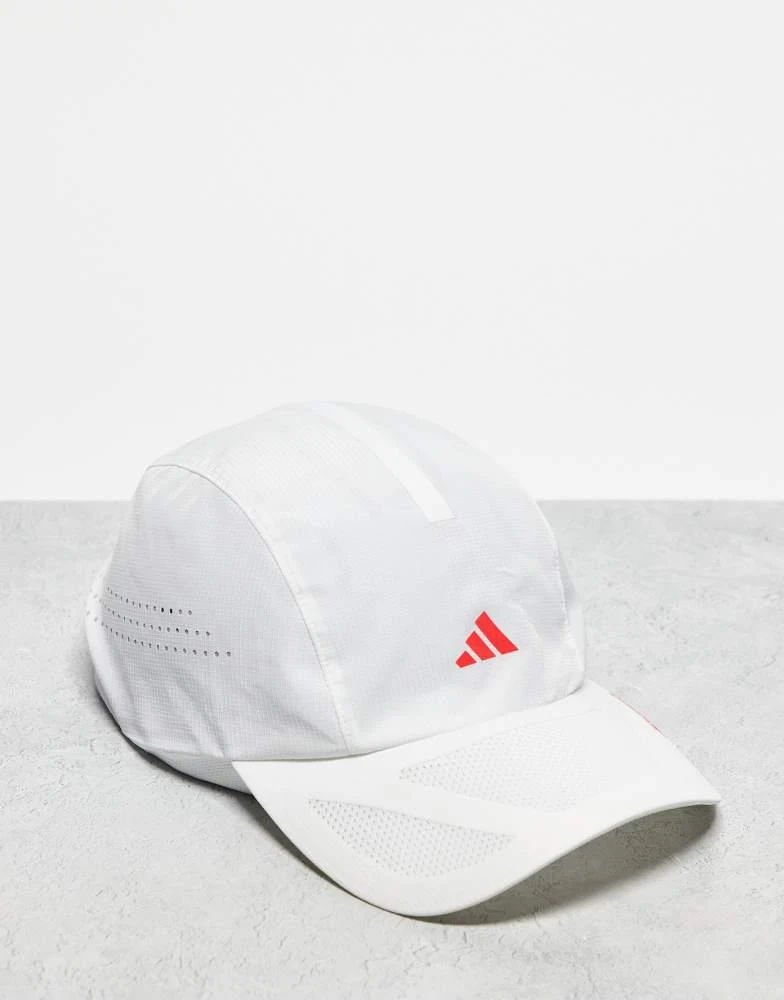 Adidas adidas Running Adizero lightweight climacool cap in white 1