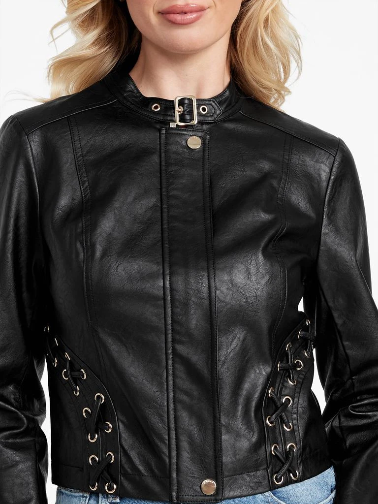 Guess Factory Dixie Faux-Leather Lace-Up Jacket 3