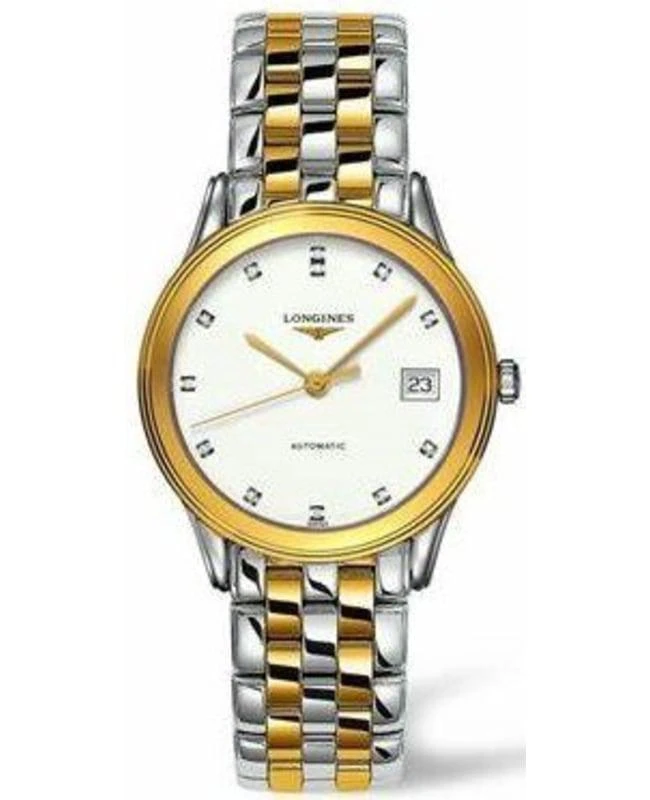 Longines Longines Flagship Automatic White Dial Diamond Stainless Steel and Yellow Gold Women's Watch L4.374.3.27.7 1