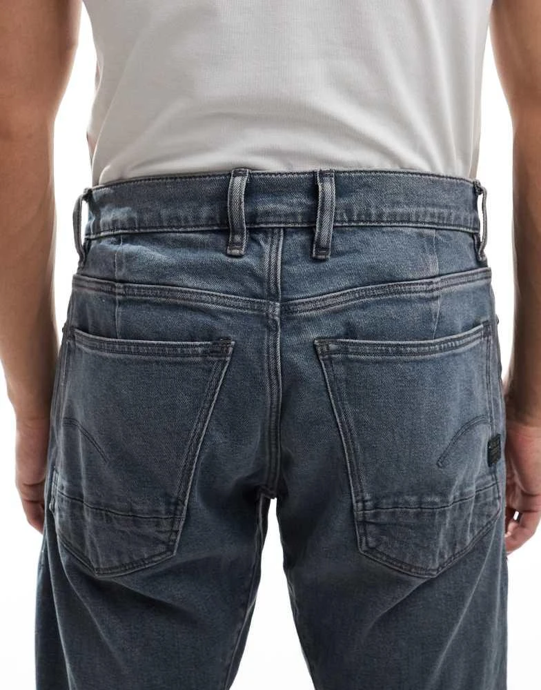 G-Star G-Star moto 3d slim denim jeans in vintage wash blue 4