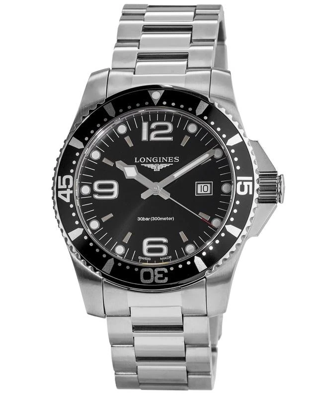 Longines Longines HydroConquest Quartz 44mm Black Dial Men's Watch L3.840.4.56.6 1