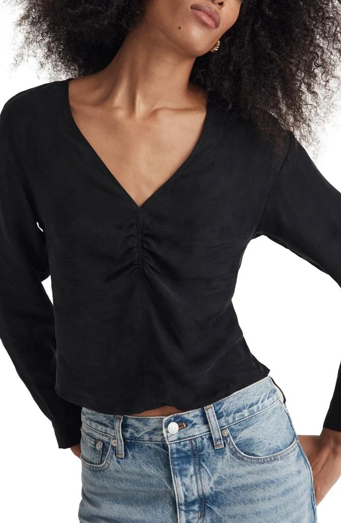 Madewell Brushed Ruched Top 1