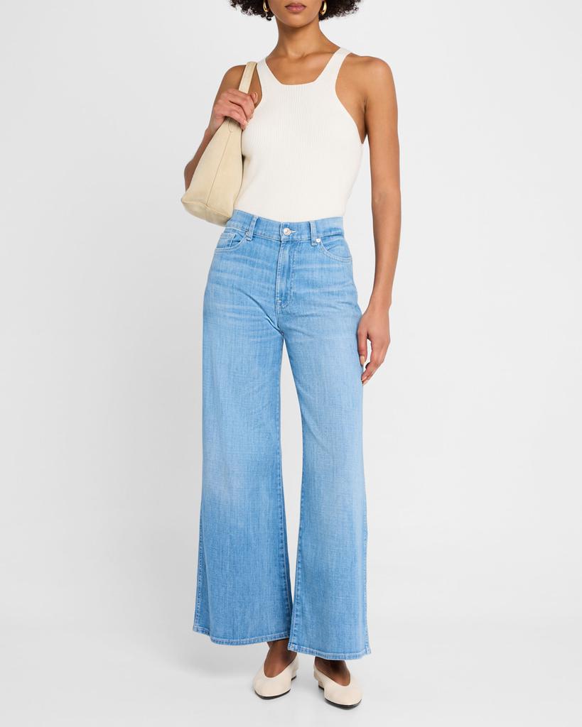 7 For All Mankind Lotta Wide-Leg Cropped Jeans