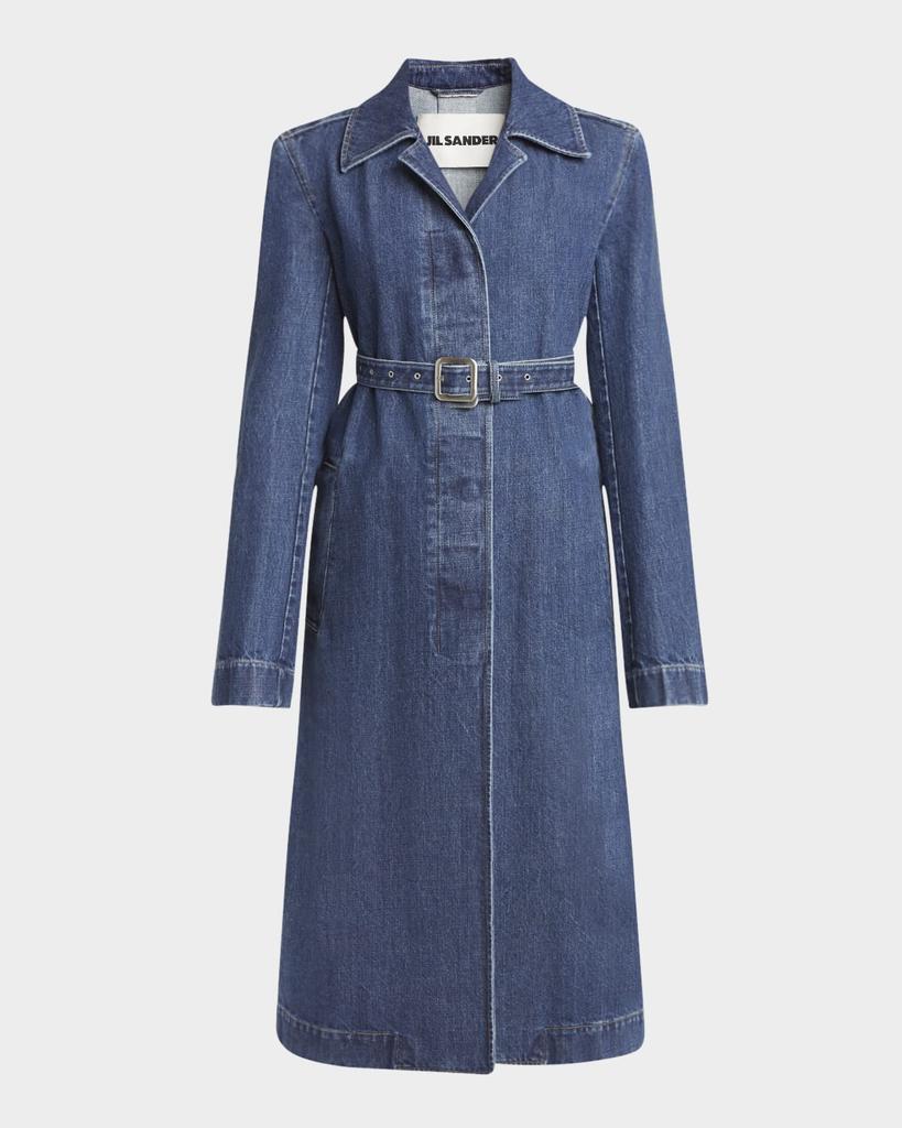 Jil Sander★GANACHE VISCOSE TRENCH COAT Jil Sander Ganache Viscose Trench Coat Jil Sander