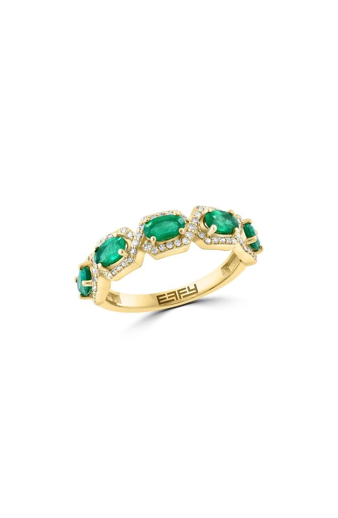 Effy Diamond & Emerald Ring 1