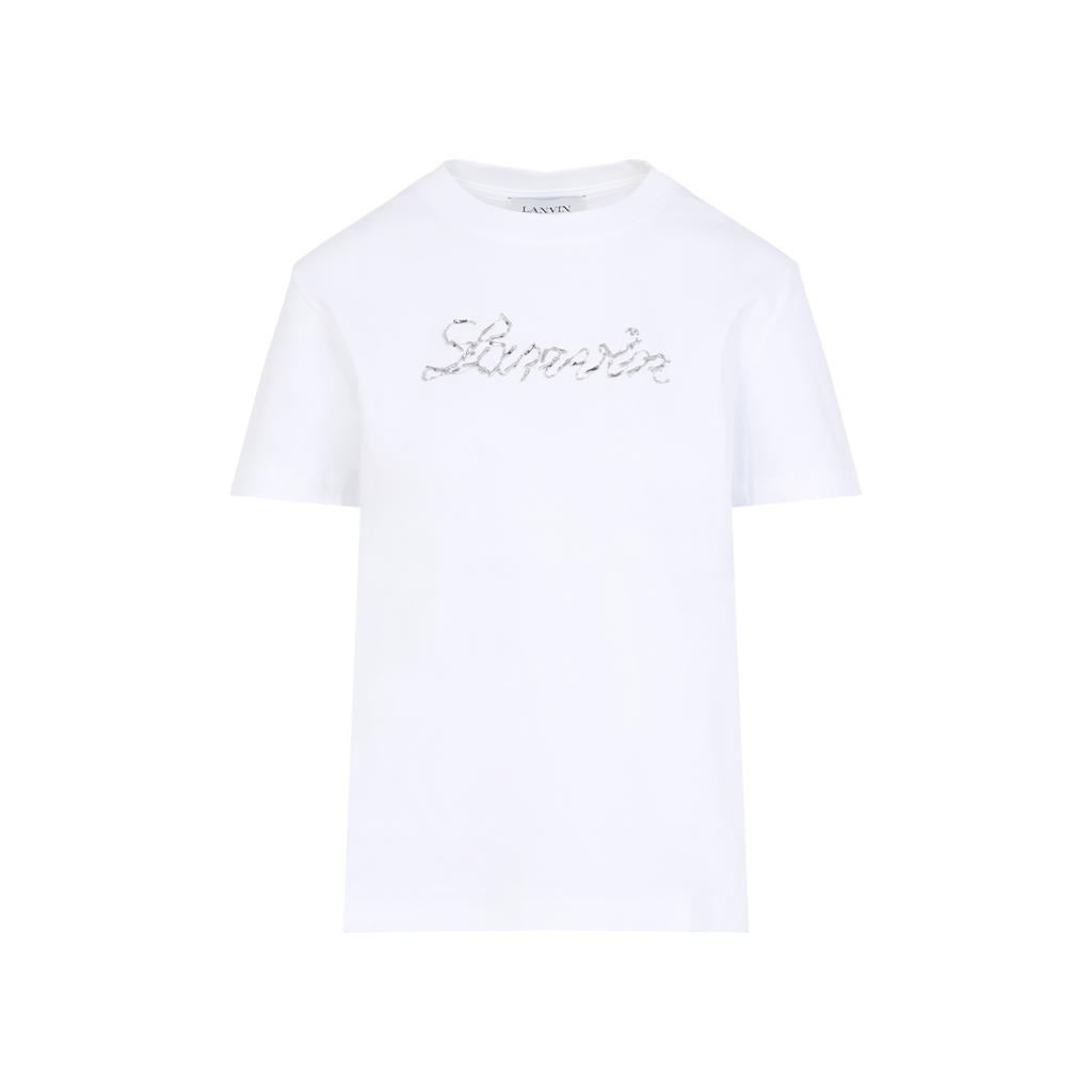 Lanvin EMBROIDERED SCRIPT LOGO T-SHIRT
