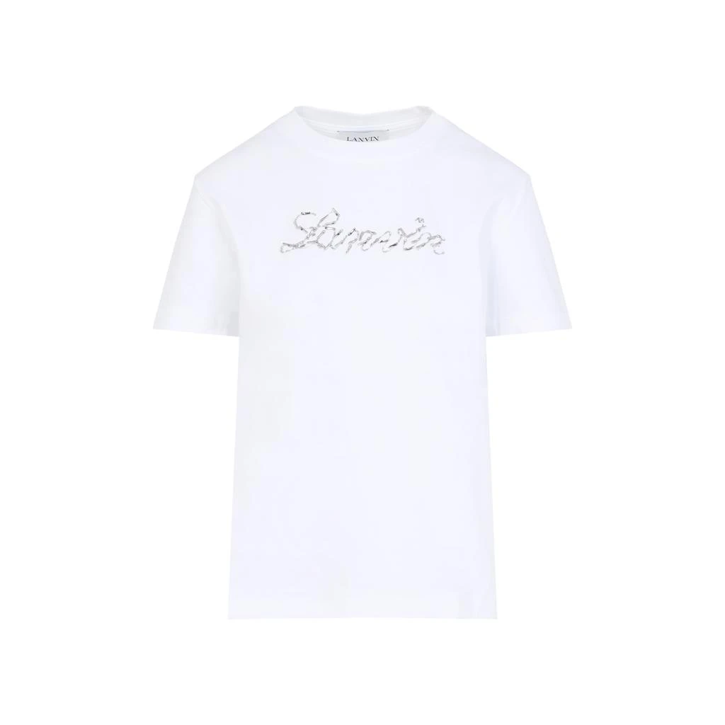 Lanvin EMBROIDERED SCRIPT LOGO T-SHIRT 1