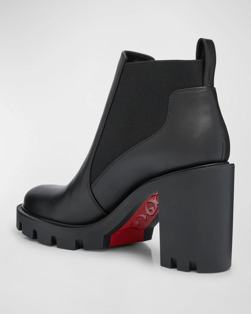 Christian Louboutin Marchacroche Leather Red Sole Chelsea Booties 4