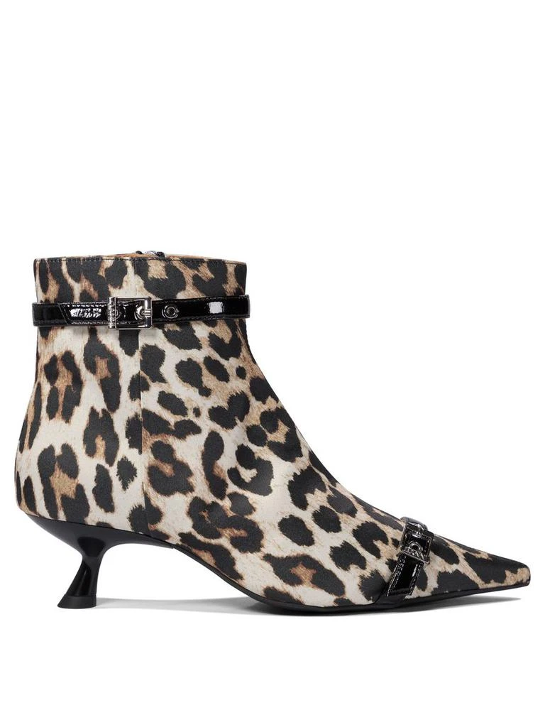 Ganni Ganni Leopard Ankle Boots 1