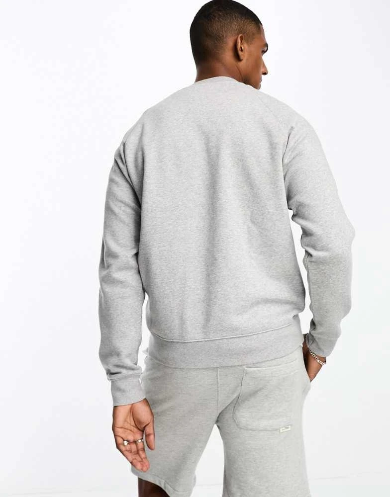 Adidas adidas Originals adicolor three stripe sweatshirt in grey 3