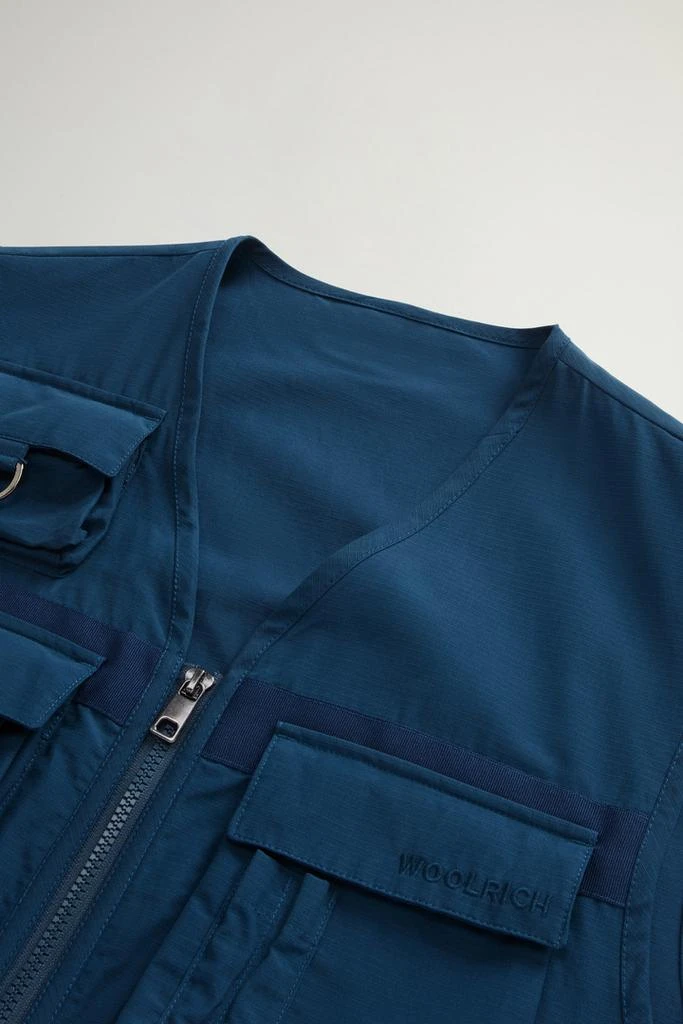 Woolrich Fishing Vest in Cotton- and Nylon-Blend Olmetex Ripstop by Todd Snyder - Unisex - Blue 9