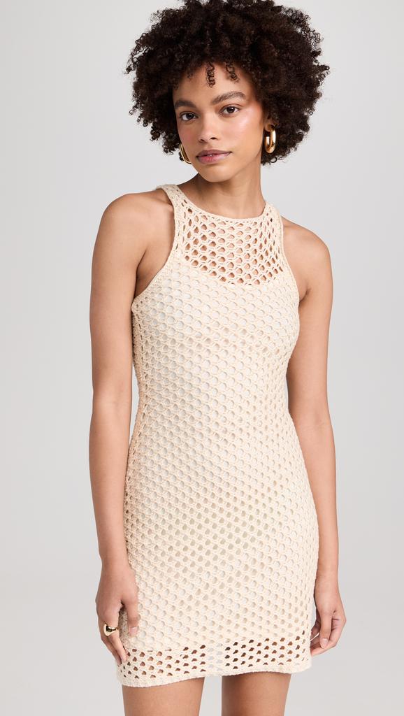 MINKPINK Balmy Crochet Knit Mini Dress