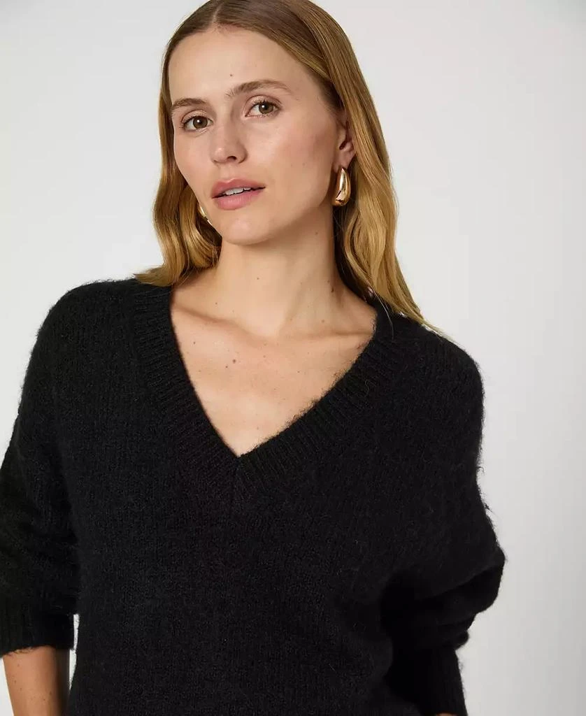 French Connection Women's Fluffy-Knit V-Neck Sweater 4