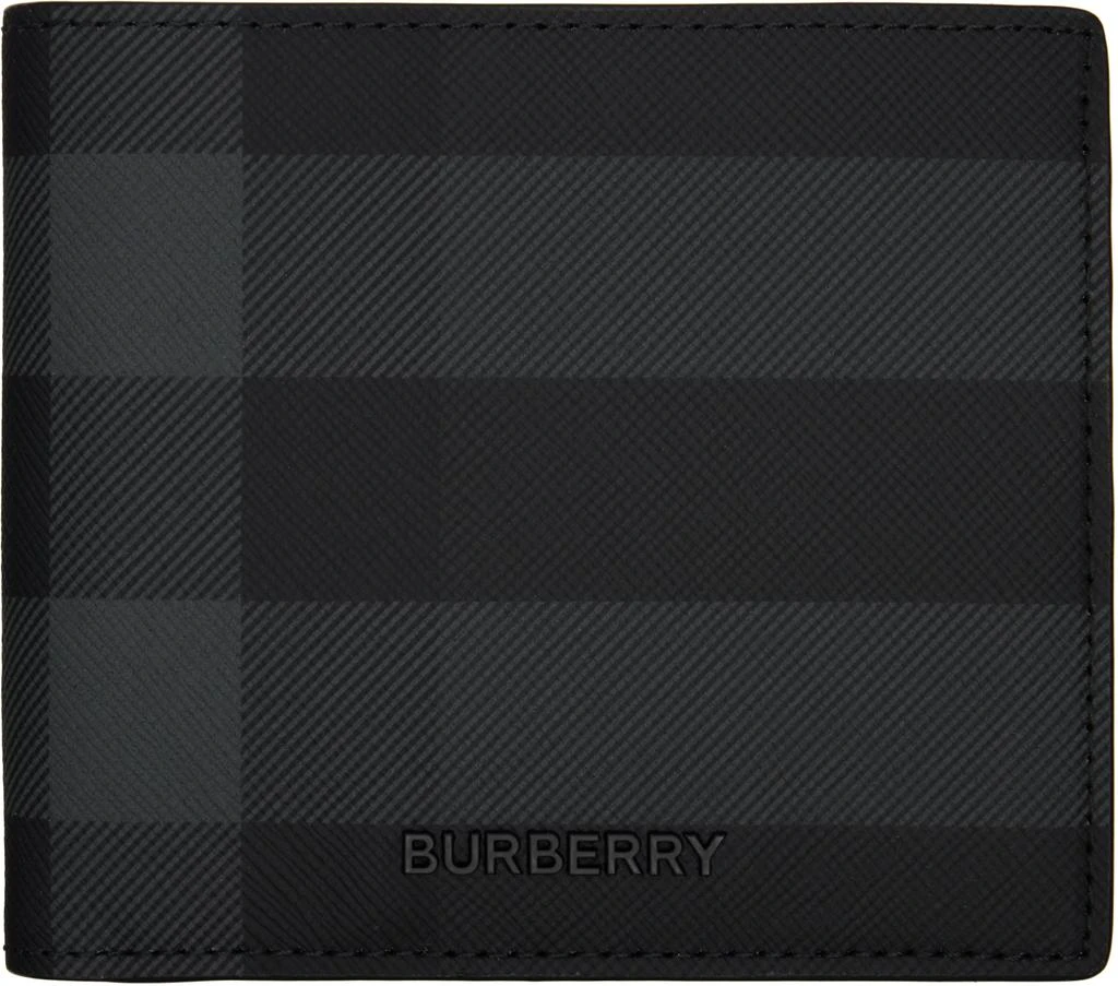 Burberry Black
Gray Check Slim Bifold Wallet