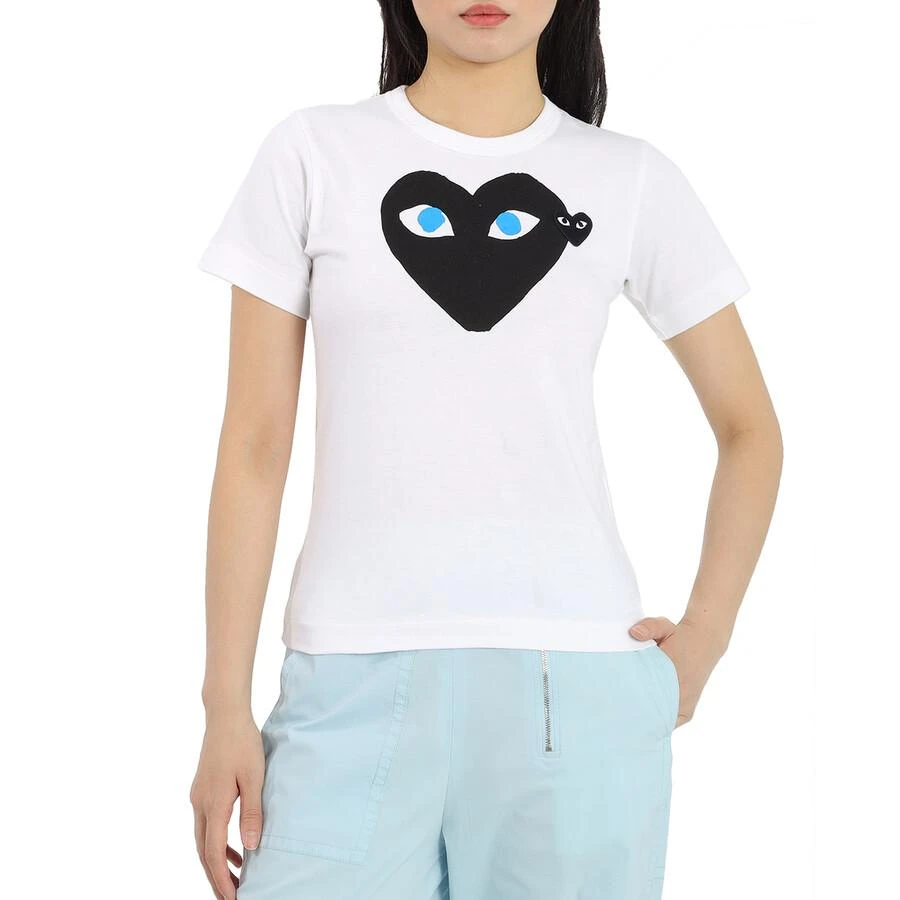 Comme des Garcons Ladies Short-sleeve Hearts Print Cotton T-shirt 1