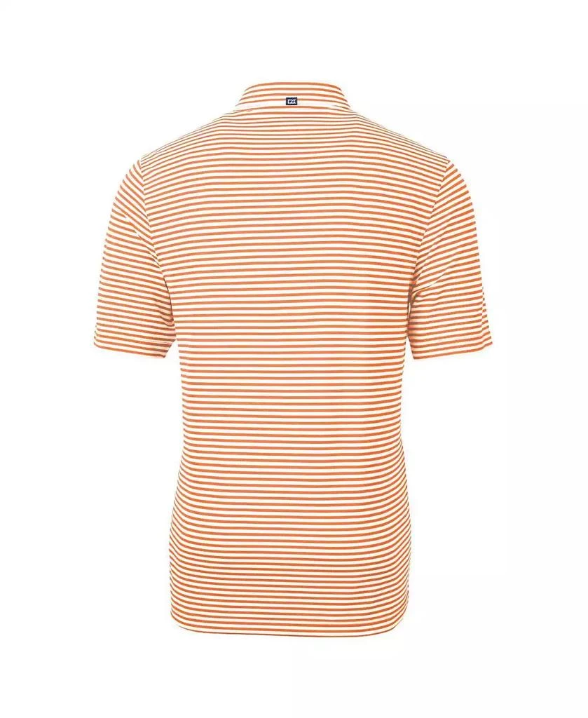 Cutter & Buck Men's Orange Tampa Bay Buccaneers Virtue Eco Pique Stripe Polo 3