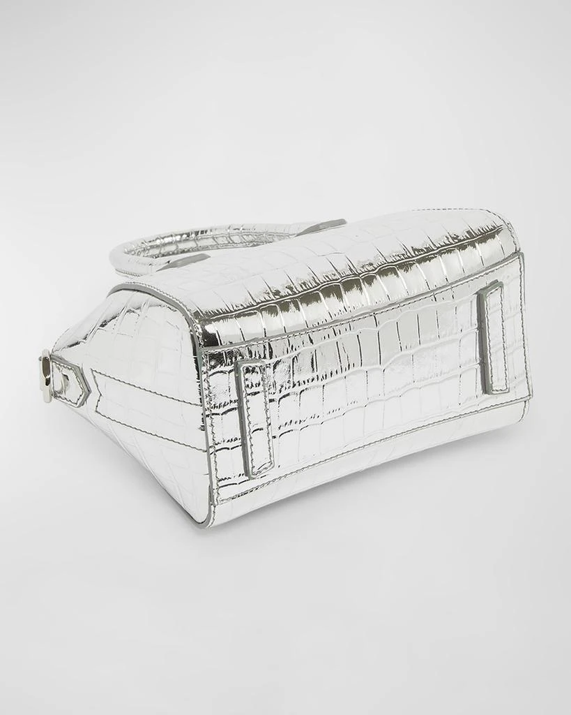 Givenchy Antigona Toy Top-Handle Bag in Metallic Croc-Embossed Leather 2