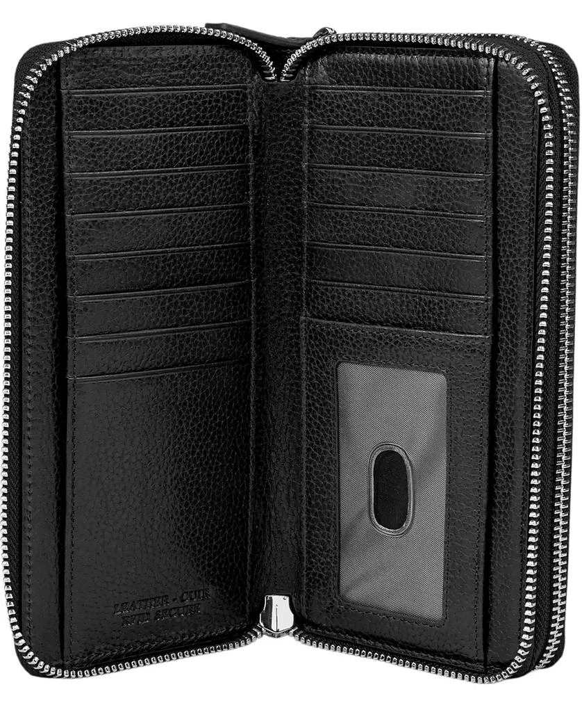 Mancini Leather Goods Fifth Avenue RFID Secure Double Zipper Wallet 6