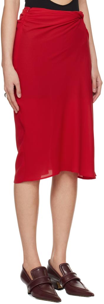 Beaufille Red Vela Midi Skirt