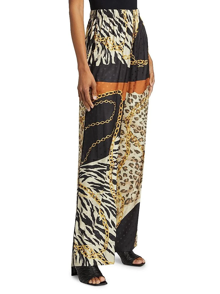 Ronny Kobo Dora Animal-Chain-Print Pants 4