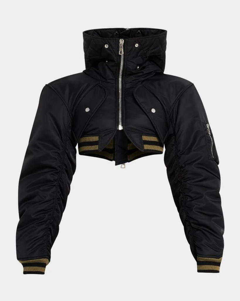 Jean Paul Gaultier Nylon Cropped Padded Bomber 1