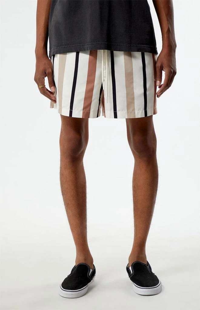 PacSun Stripe 4.5" Swim Trunks 2