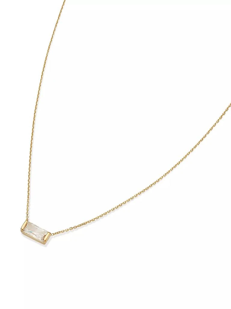 Oradina 14K Yellow Gold Fresco Baguette Bold Pendant Necklace 3
