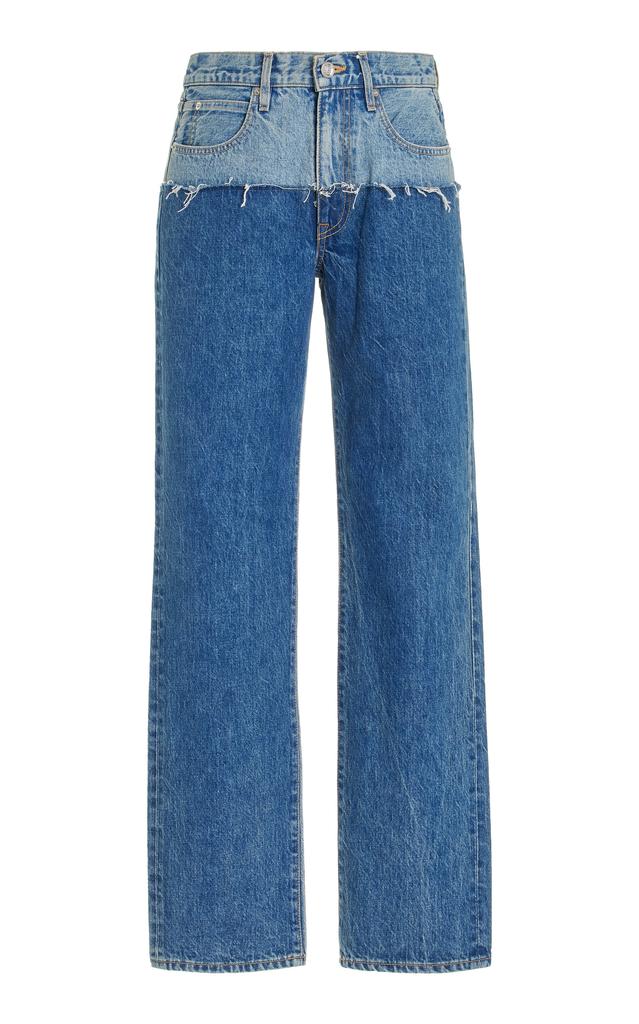 SLVRLAKE SLVRLAKE - Re-Work Sophie Rigid Mid-Rise Long Straight-Leg Jeans - Medium Wash - 25 - Moda Operandi