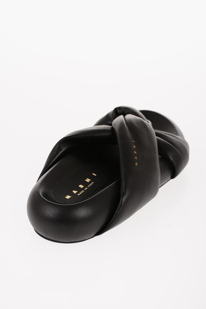 Marni Marni Padded Leather Sadals with Braided Band