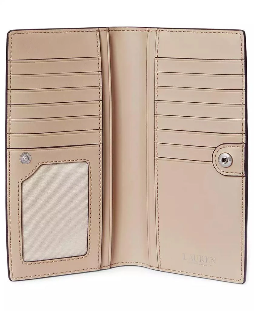 Ralph Lauren Crosshatch Leather Slim Snapped-Closure Wallet 3