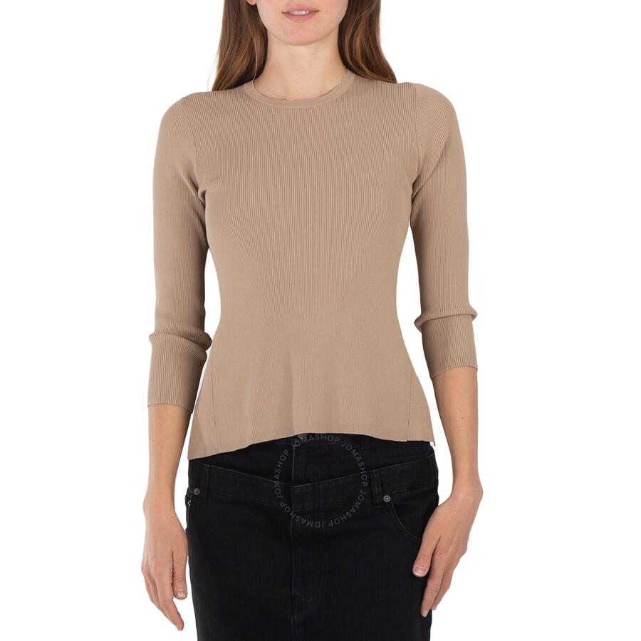 Tibi Ladies Latte Giselle Openback Stretch Sweater