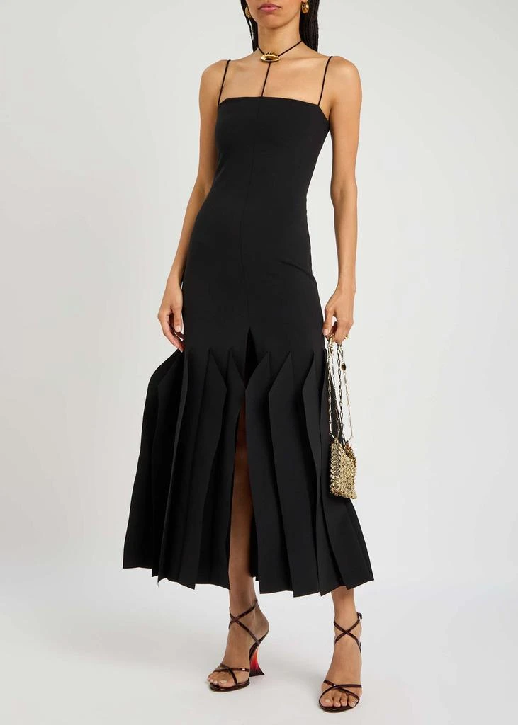 A.W.A.K.E MODE Lip Chocker crepe midi dress 4