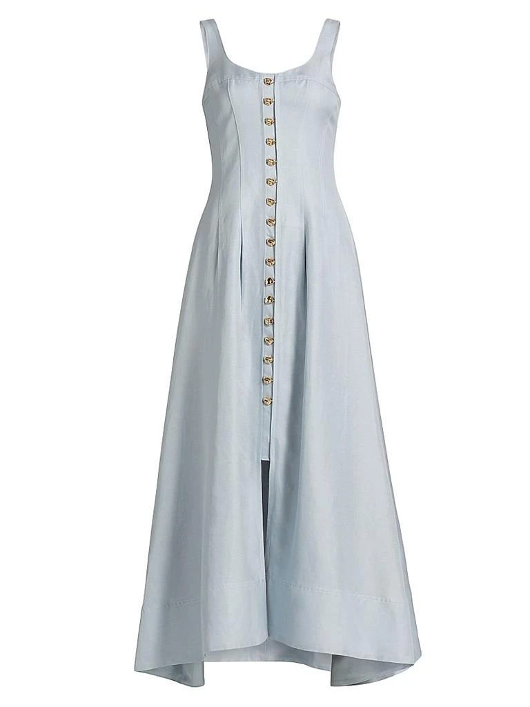 knee length dresses for ladies Ivy Dress- Striped Maxi Dress Color Block Backless X Strap Sleeveless High  Waist A-line Dress