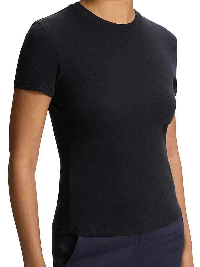Theory Tiny Tee Fitted Cotton Slub Knit T-Shirt 6