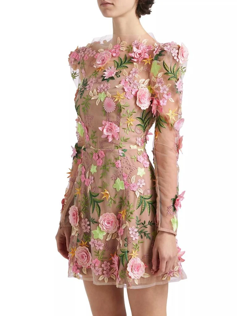 Elliatt Aella Floral Appliqué Minidress 4