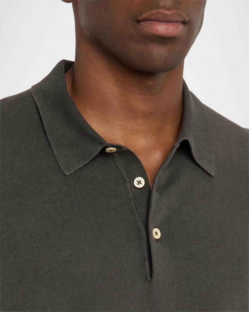 BOGLIOLI Men's Garment-Washed Cotton Polo Shirt 5