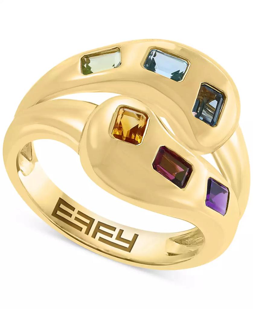 Effy EFFY® Multi-Gemstone Statement Ring (1-1/2 ct. t.w.) in 14k Yellow Gold-Plated Sterling Silver