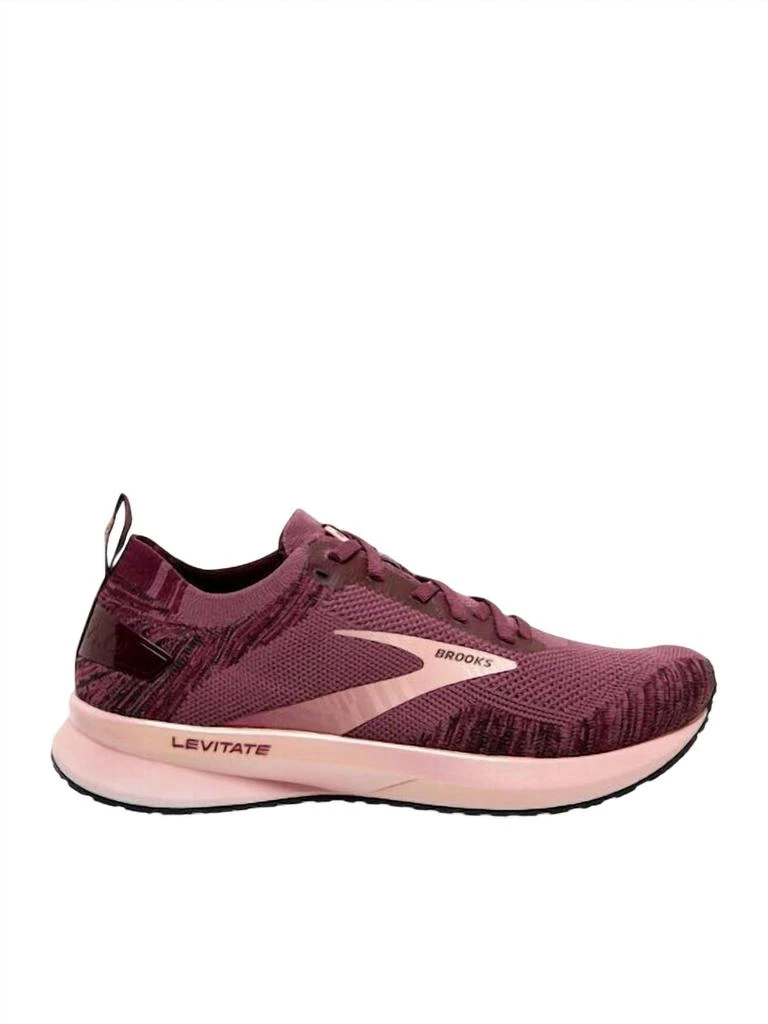 Brooks Women's Levitate 4 Running Shoes In Nocturne/coral/zinfandel 1