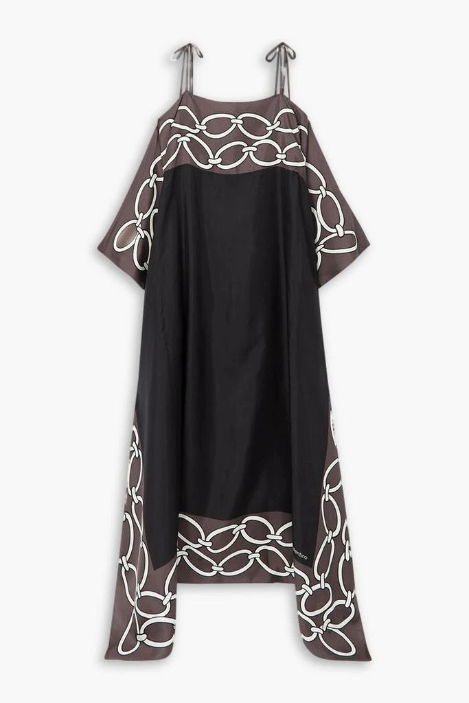 Valentino Off-the-shoulder printed silk gown 1